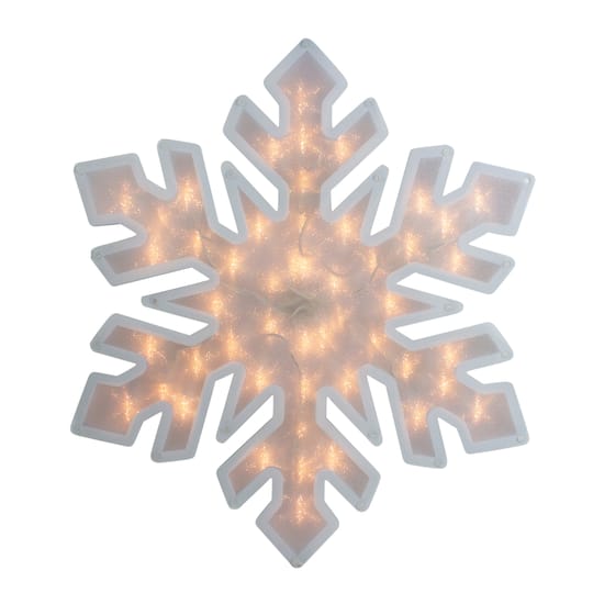 20&#x22; Lighted Snowflake Christmas Window Silhouette D&#xE9;cor